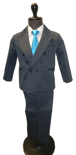 blue strip suit