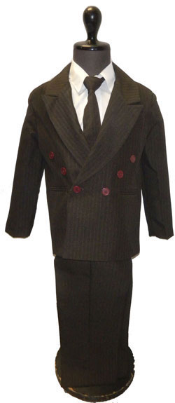 brown strip suit