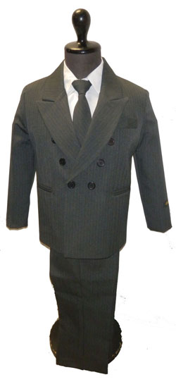 charcoal strip suit