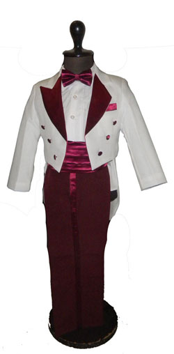 102-white burgundy tuxedo